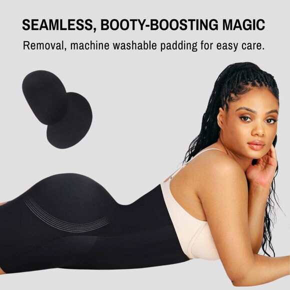 High-Waisted Black Shapewear Shorts - Picture 10 of 10